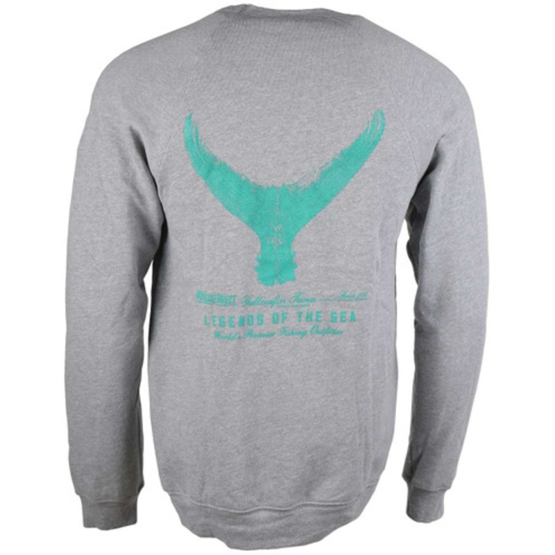 TackleDirect Yellowfin Tuna Crewneck Sweatshirt – Athletic Heather – Large