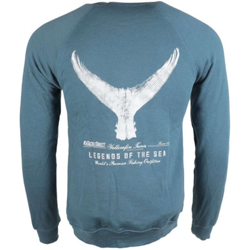 TackleDirect Yellowfin Tuna Crewneck Sweatshirt – Heather Deep Teal – XXL