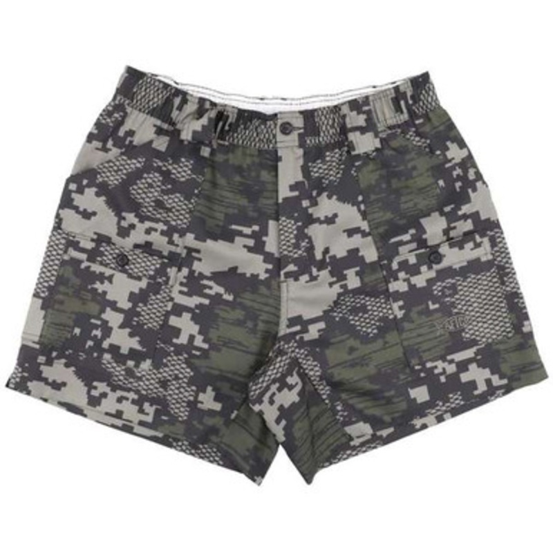 Aftco Camo The Original Fishing Short – Green Digi Camo – 38