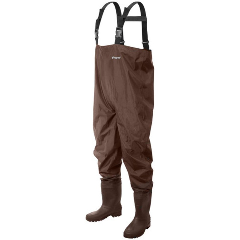 Frogg Toggs Men’s Rana PVC Lug Chest Waders – Brown – 10