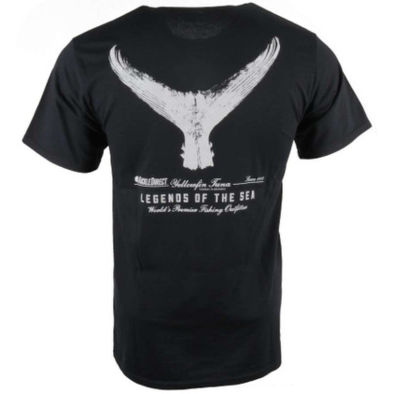 TackleDirect Yellowfin Tuna T-Shirt – Jet Black – S