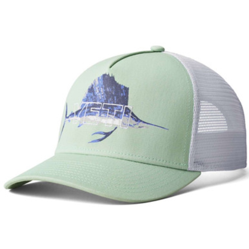 Yeti Sailfish Badge Trucker Hat – Ice Blue