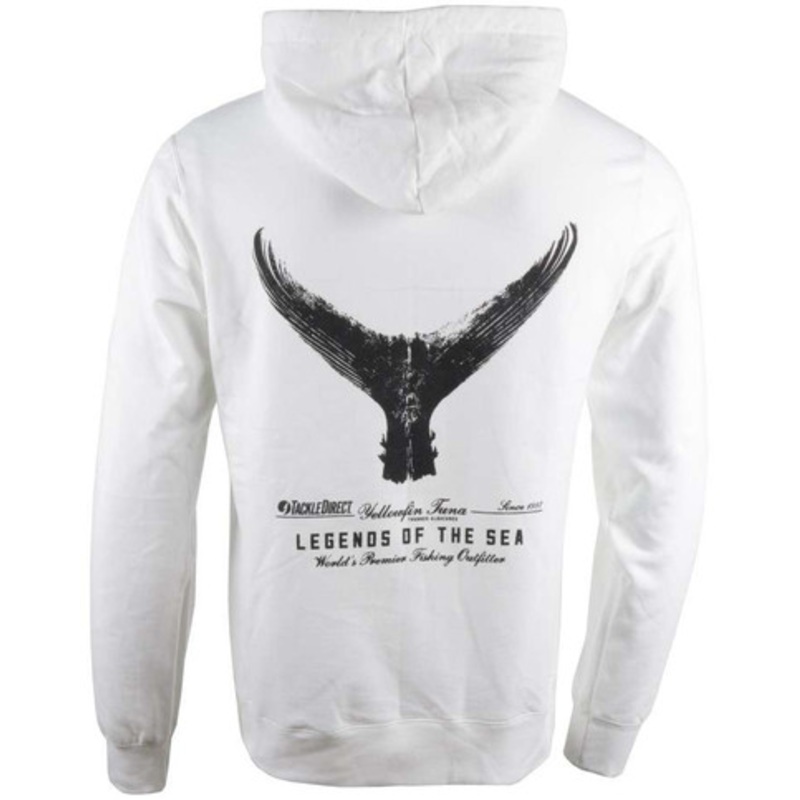 TackleDirect Yellowfin Tuna Hooded Sweatshirt – White – X-Small