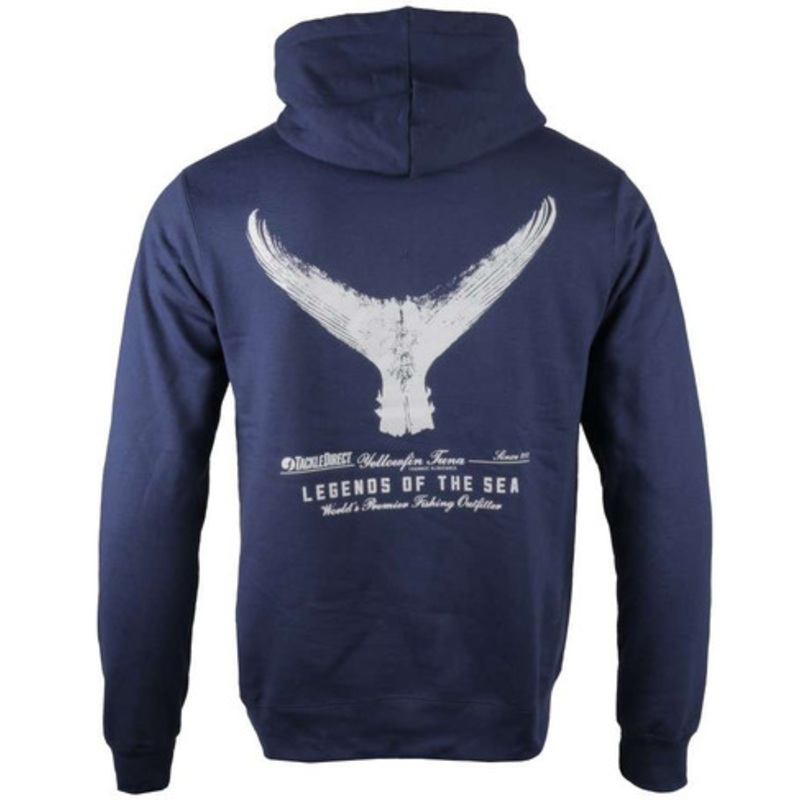 TackleDirect Yellowfin Tuna Hooded Sweatshirt – Navy – Medium