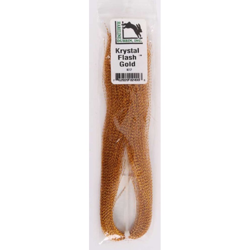 Hareline Dubbin Krystal Flash – Gold