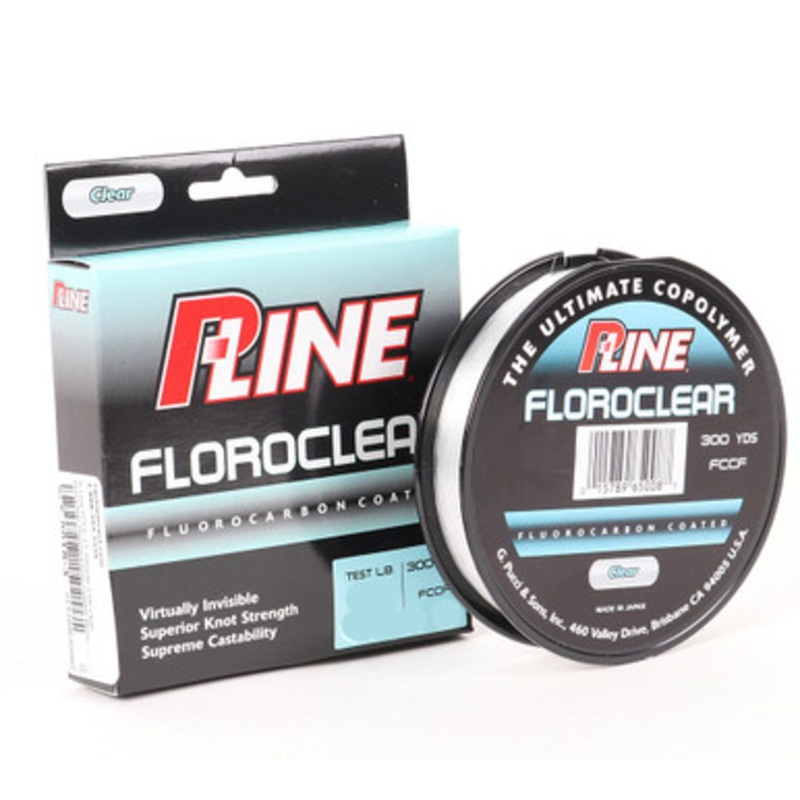 P-Line Floroclear Fluorocarbon Coated Mono Line – 12lb – 300yds