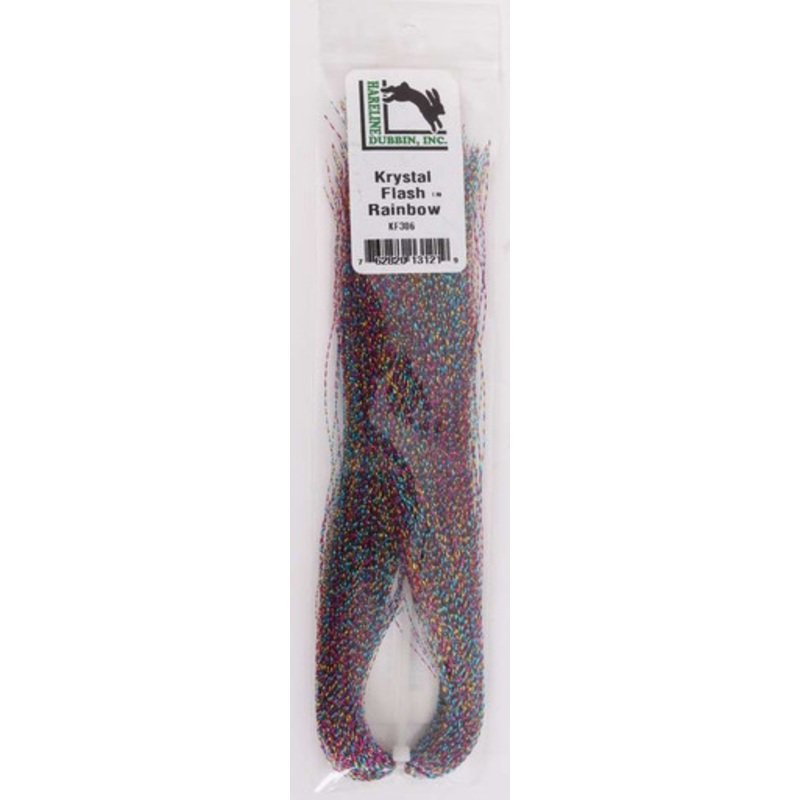 Hareline Dubbin Krystal Flash – Rainbow