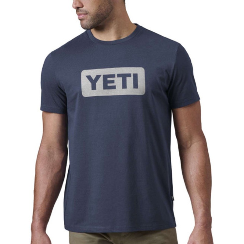 Yeti Premium Logo Badge S/S T-Shirt – Navy/White – Medium
