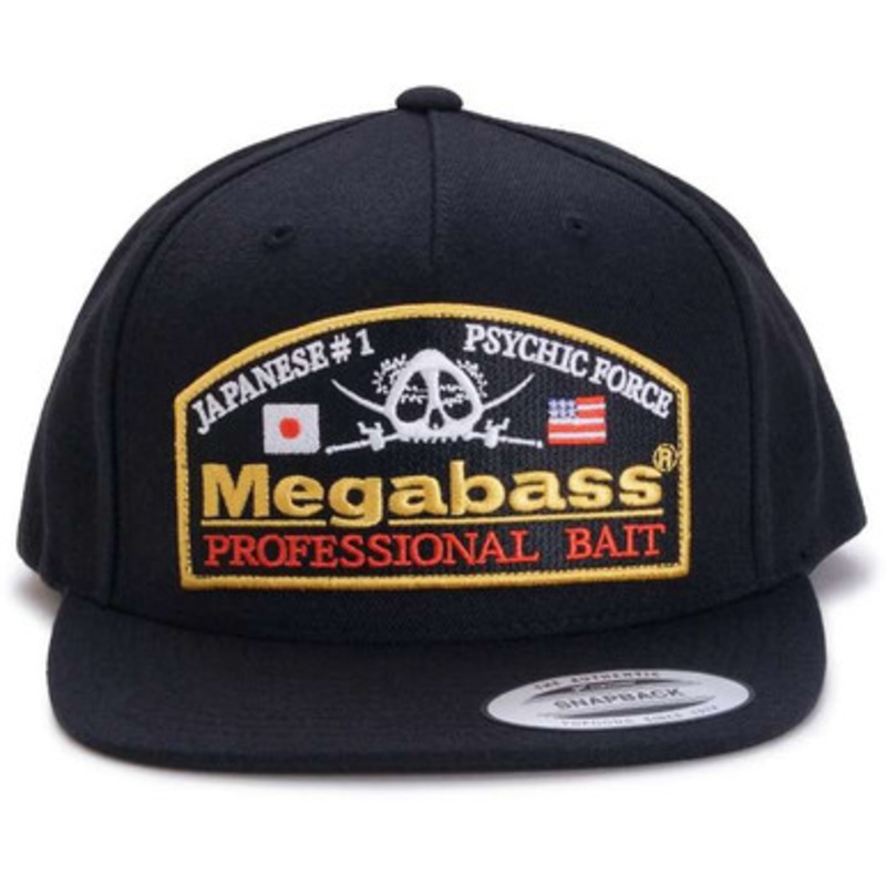 Megabass Psychic Snapback Hat – Black/Black