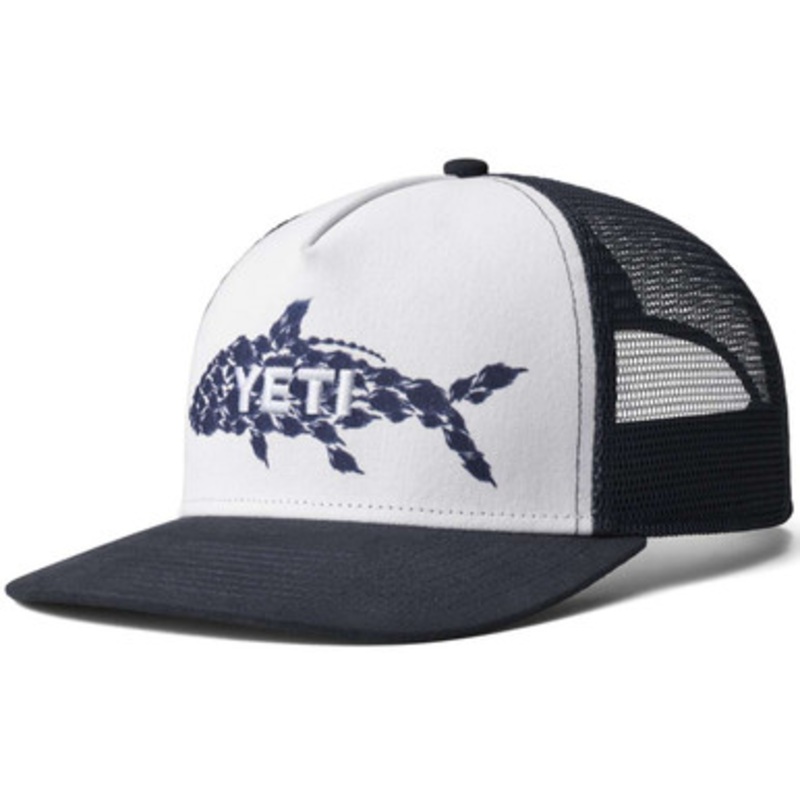 Yeti Tarpon Flies Trucker Hat – Navy/White
