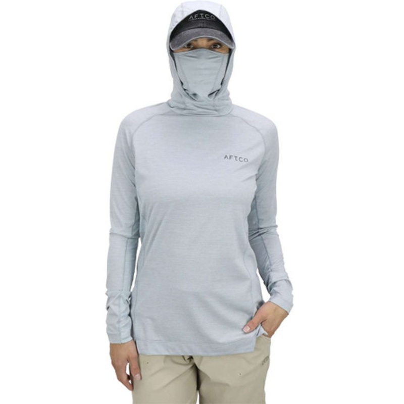 Aftco Women’s Adapt Performance Hood – Light Gray Heather – X-Large