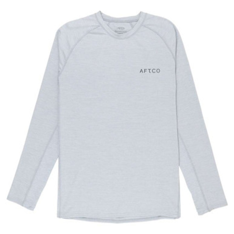 Aftco Women’s Adapt Phase Change Long Sleeve Shirt – Light Gray Heather – Large