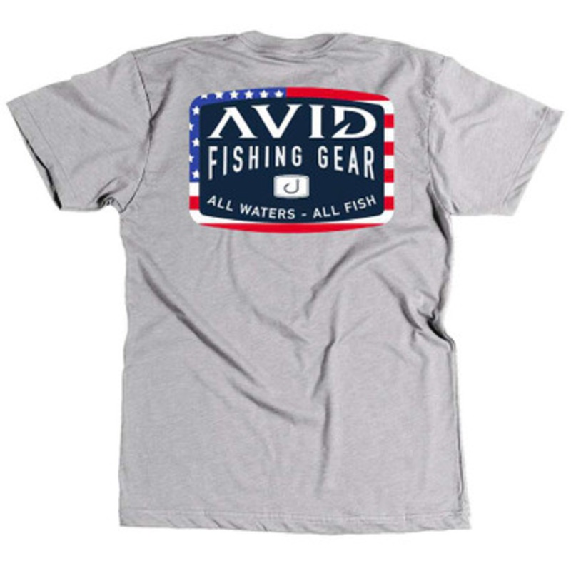 AVID Sportswear Stars and Bars T-Shirt – Heather Grey – 3X-Large