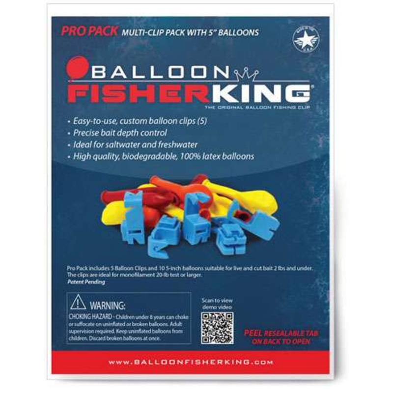 Balloon Fisher King Pro Pack – 5 Balloon Clips, 10 5in Balloons