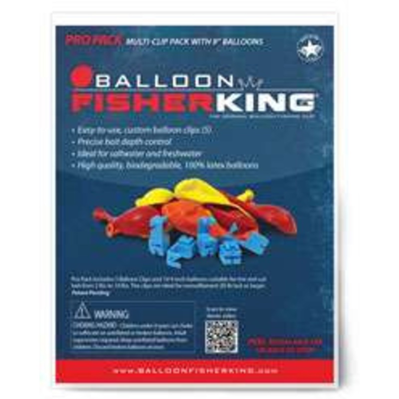 Balloon Fisher King Pro Pack – 5 Balloon Clips, 10 9in Balloons