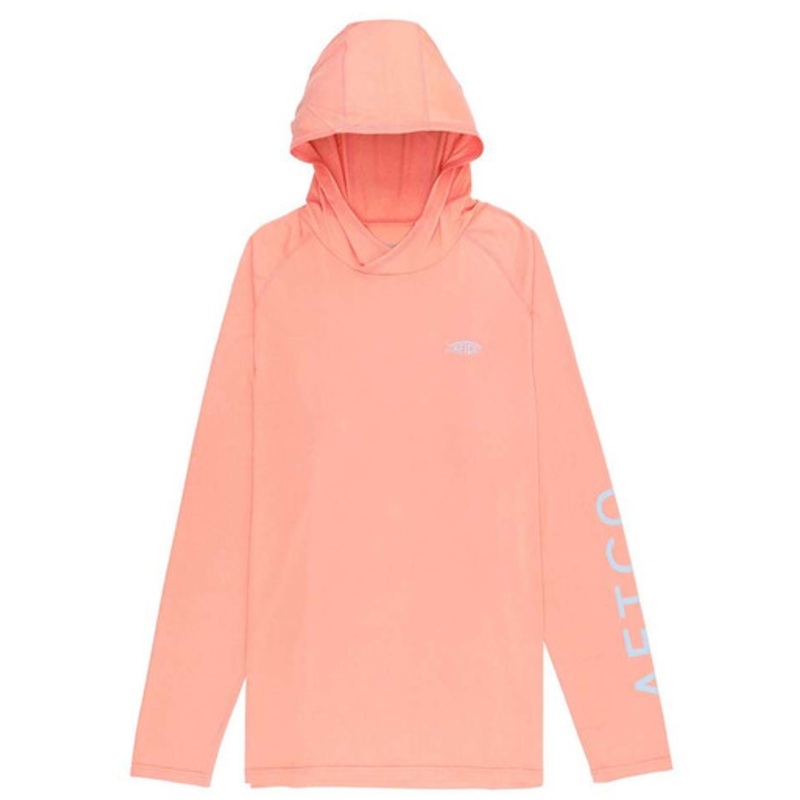 Aftco Samurai 2 Long Sleeve Hooded Shirt – Desert Coral Heather – X-Large
