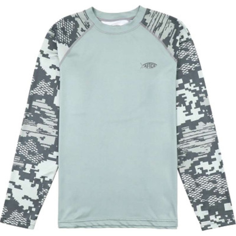 Aftco Youth Tactical Camo Performance Shirt – Light Grey Digi Camo – X-Large