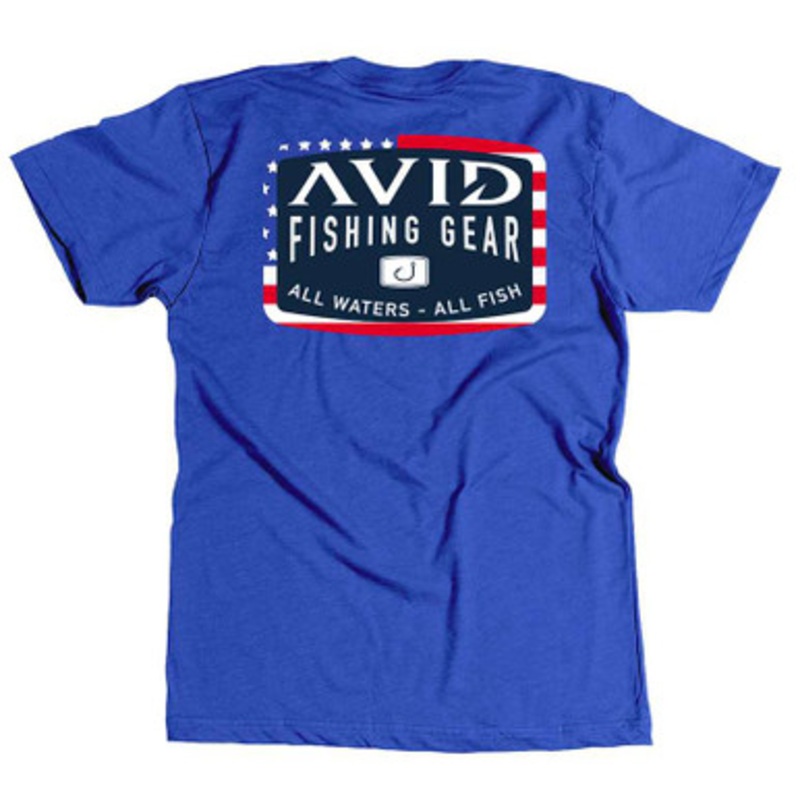AVID Sportswear Stars and Bars T-Shirt – Royal Heather – 3X-Large