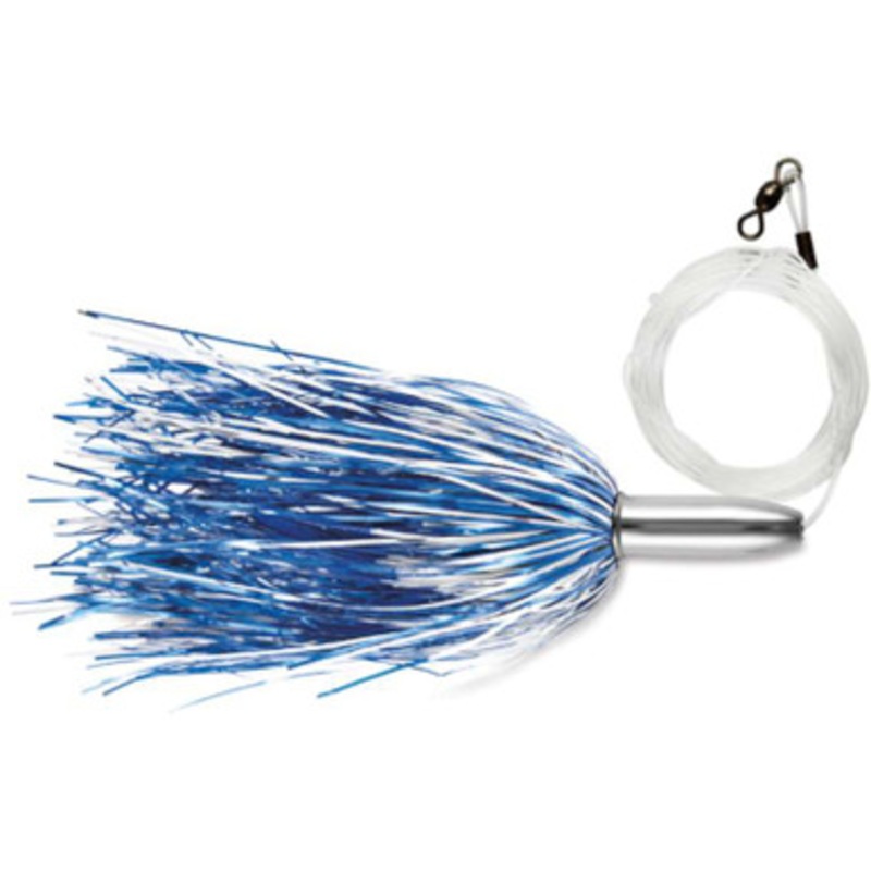 C&H Mini Turbo Slammer Lure – 5-1/2” w/ Mono Rig Blue/White