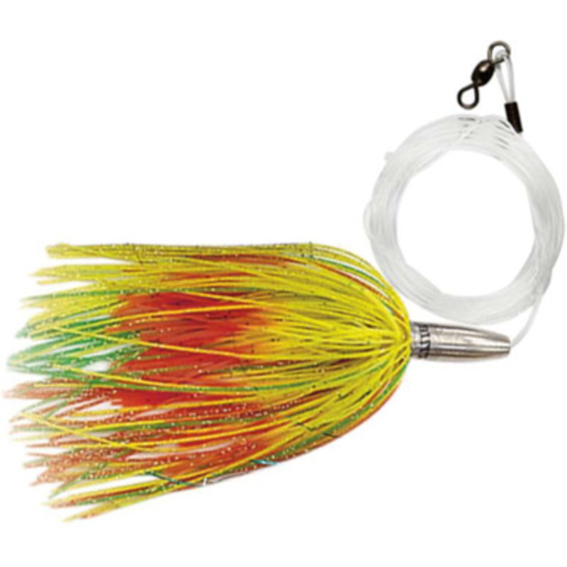 C&H Mini Turbo Slammer Lure – 5-1/2” w/ Mono Rig Green/Orange/Yellow