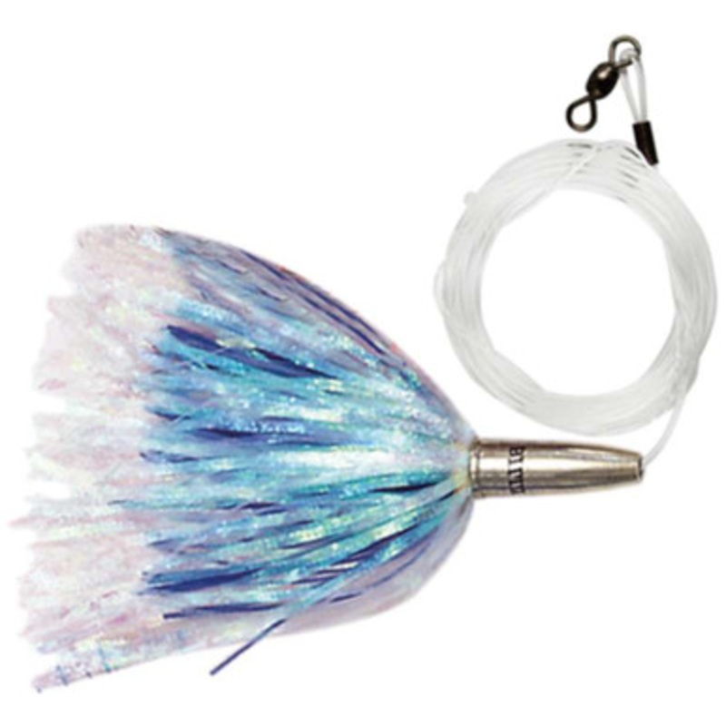 C&H Mini Turbo Slammer Lure – 5-1/2” w/ Mono Rig Pearl/Blue