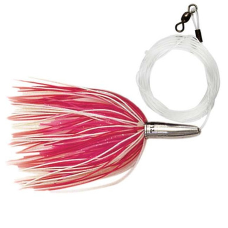 C&H Mini Turbo Slammer Lure – 5-1/2” w/ Mono Rig Pink/White
