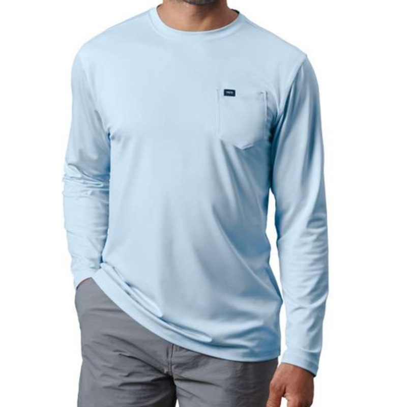 YETI Pocket Long Sleeve Sunshirt – Light Blue – Large