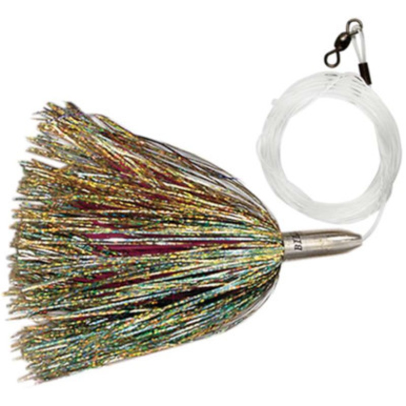 C&H Mini Turbo Slammer Lure – 5-1/2” w/ Mono Rig Green Gold Shimmer/Pink