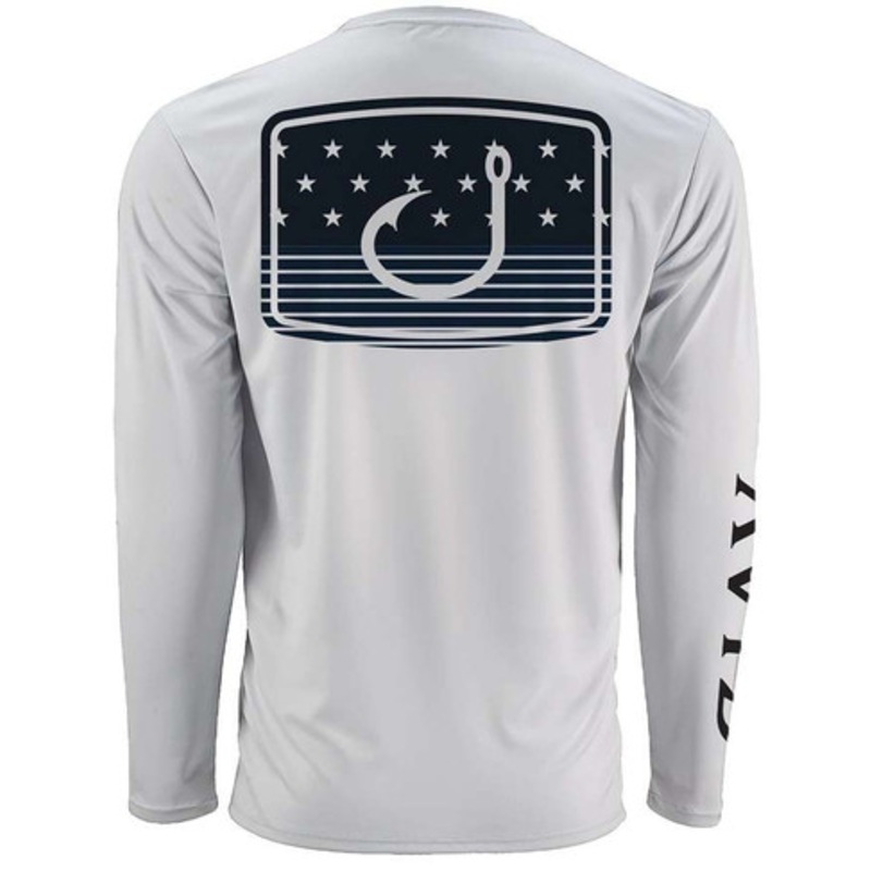 AVID Sportswear Merica AVIDry Long Sleeve Shirt – Glacier Grey – Large