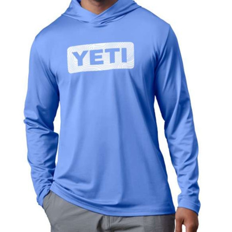 YETI Wave Long Sleeve Hooded Sunshirt – Offshore Blue – 2X-Large