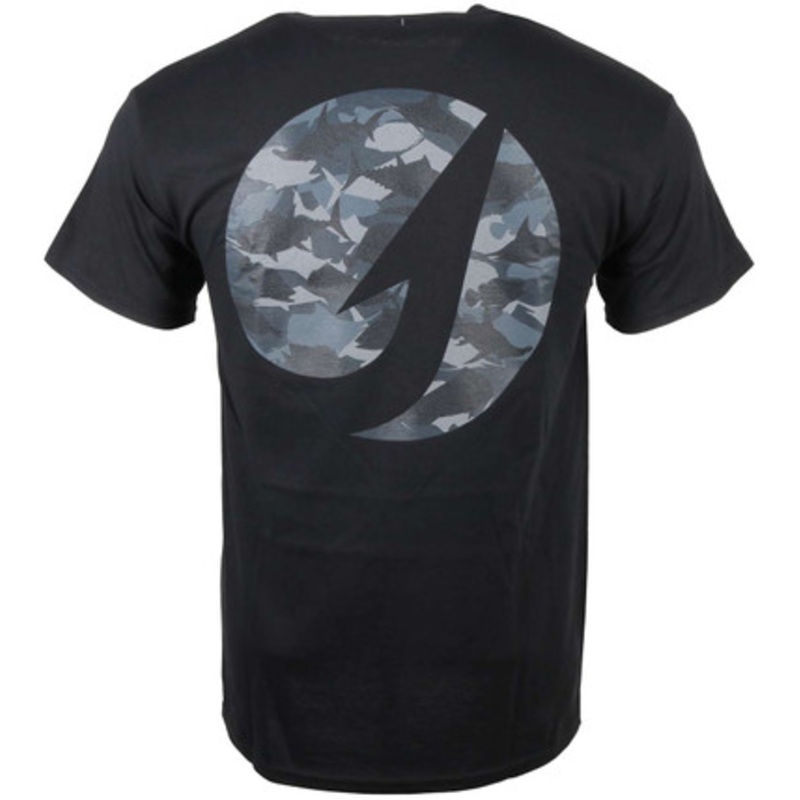 TackleDirect Fish Camo Short Sleeve T-Shirt – Black – X-Large