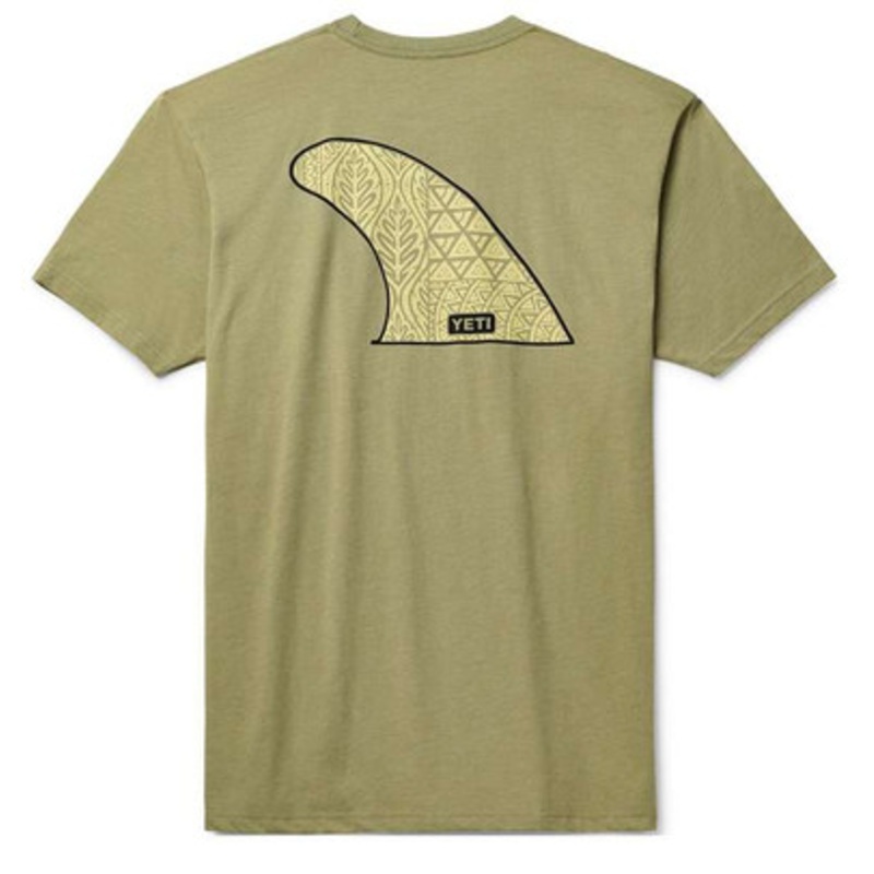 YETI Surf Fin Short Sleeve T-Shirt – Light Olive – Medium