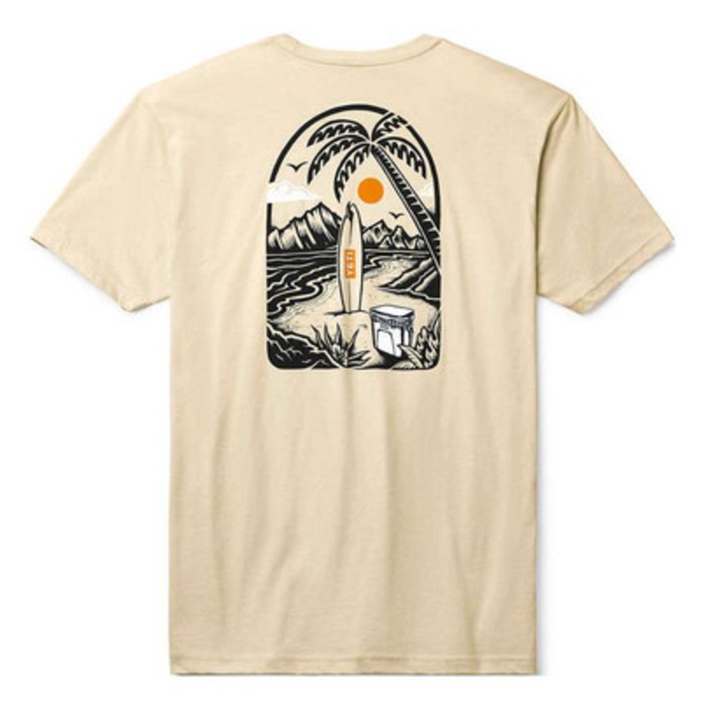 YETI Surf Trip Short Sleeve T-Shirt – Cream – Large