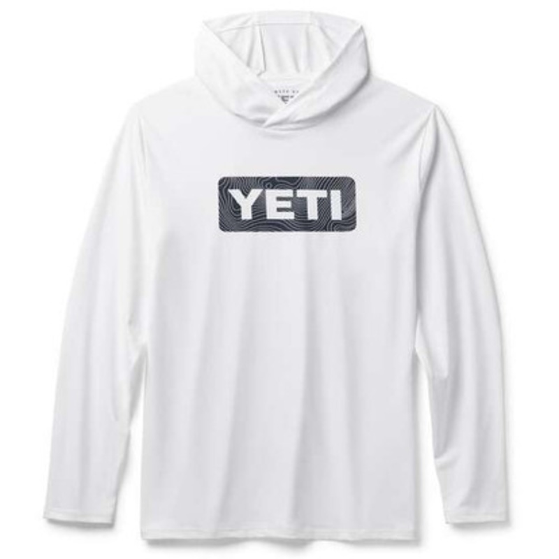 YETI Wave Long Sleeve Hooded Sunshirt – White – Large