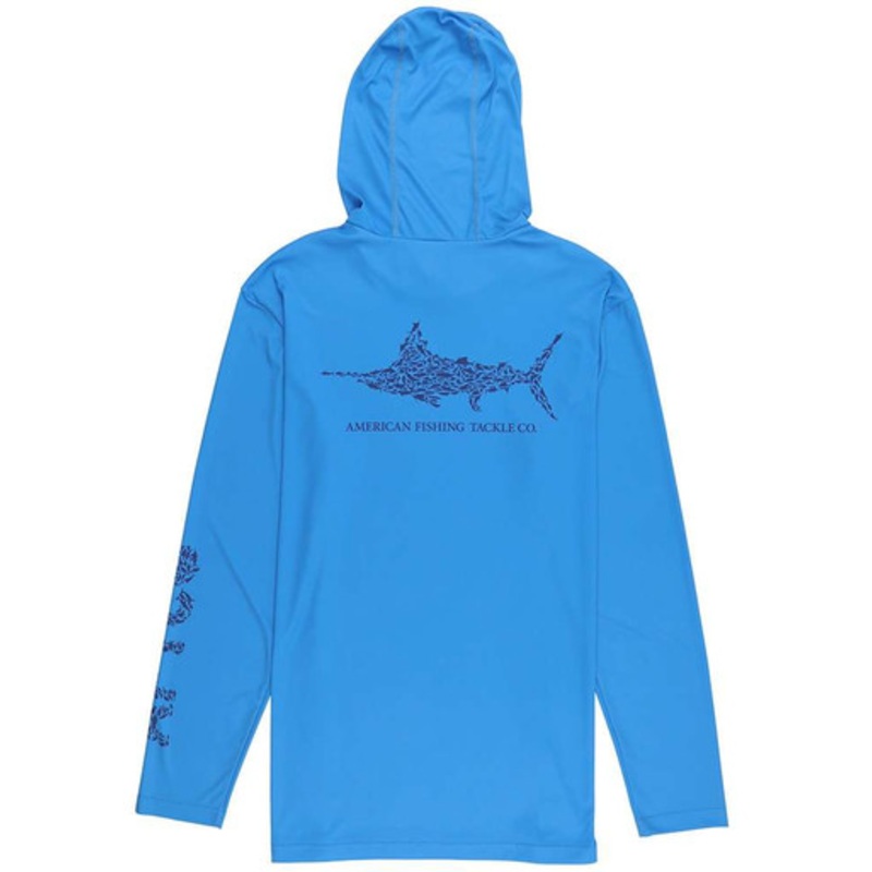 Aftco Jigfish Hooded Performance Shirt – Brilliant Blue – 2X-Large