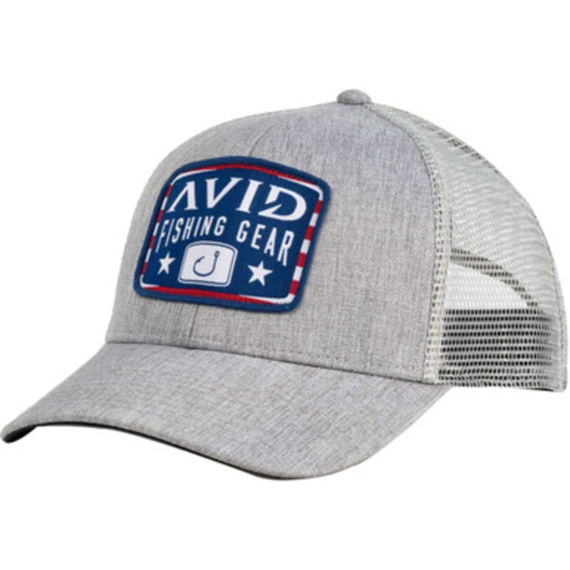 AVID Sportswear Stars And Bars Trucker Hat – Grey Chambray