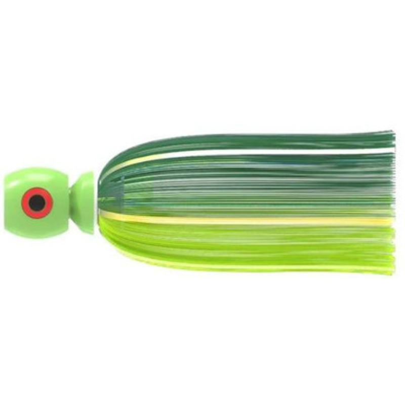 WolfPack Tackle Jet Big Bertha Trolling Head – GGB w/ Grn/Chart. Hair