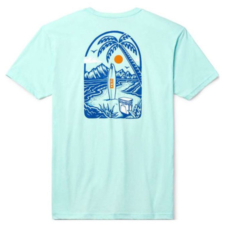 YETI Surf Trip Short Sleeve T-Shirt – Light Blue – X-Large