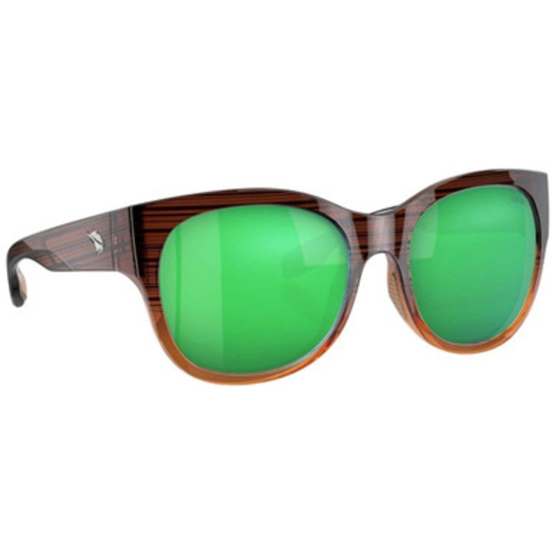 Fin-Nor Capitana Sunglasses – Honey Ripple Fade Frame/Green Mirror Poly Lens
