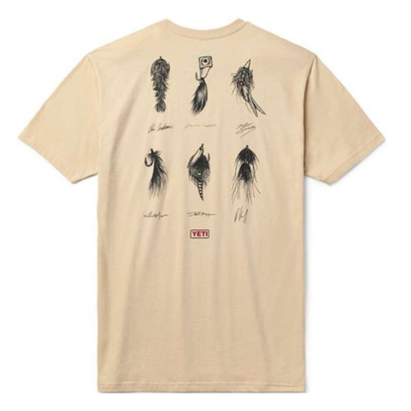 YETI Ambassador Flies Short Sleeve T-Shirt – Cream – Medium