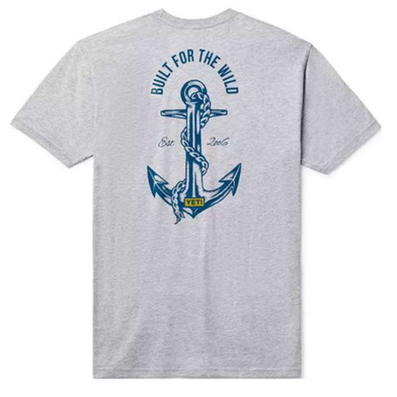 YETI Open Seas Short Sleeve T-Shirt – Heather Gray – Small