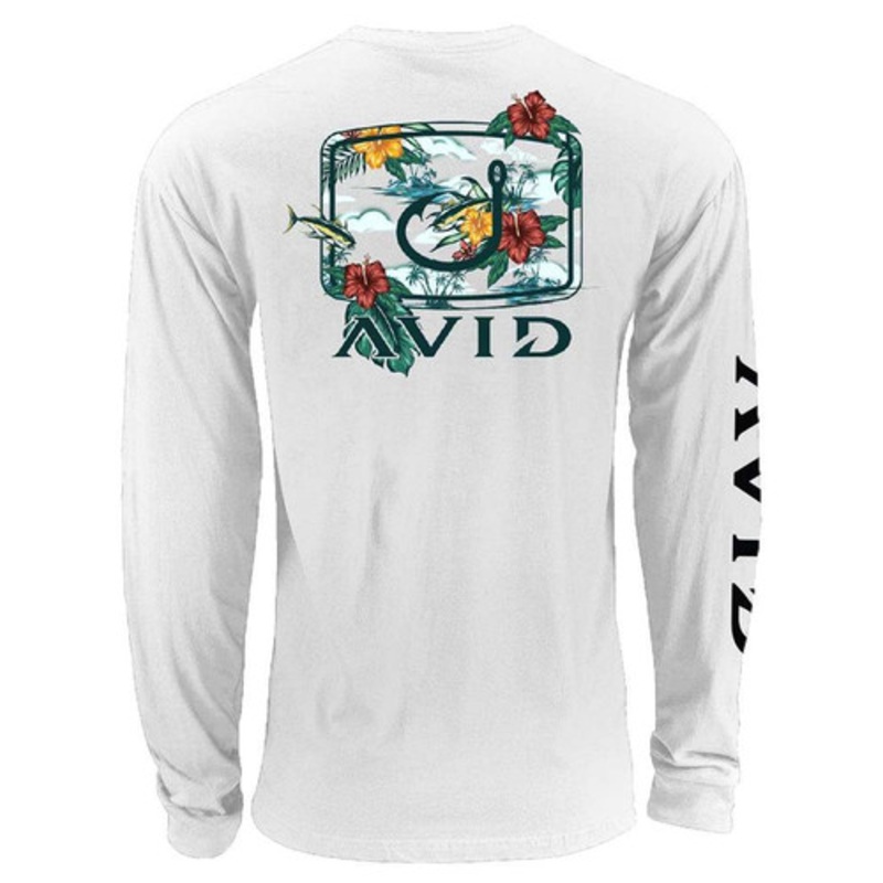 AVID Sportswear Hibiscus Honey Long Sleeve T-Shirt – White – 3X-Large