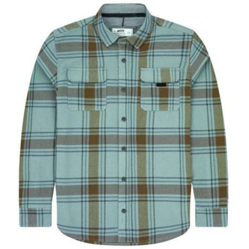 Jetty Arbor Flannel – Fog – X-Large