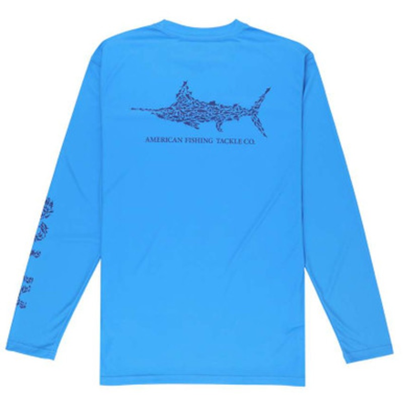 Aftco Jigfish Performance Long Sleeve Shirt – Brilliant Blue – X-Large