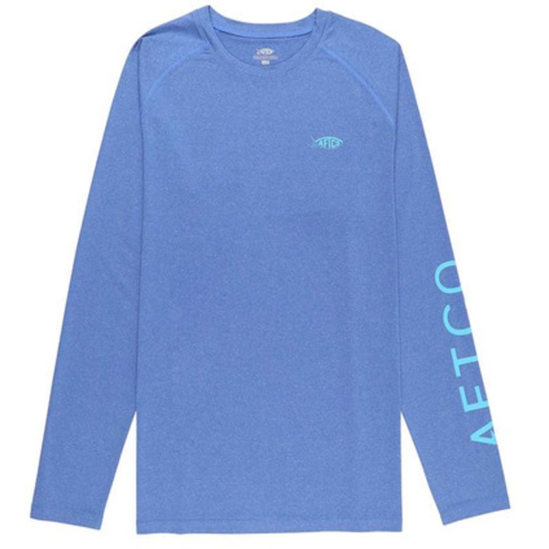 Aftco Samurai 2 Long Sleeve Sun Protection Shirt – Brilliant Blue Heather – X-Large