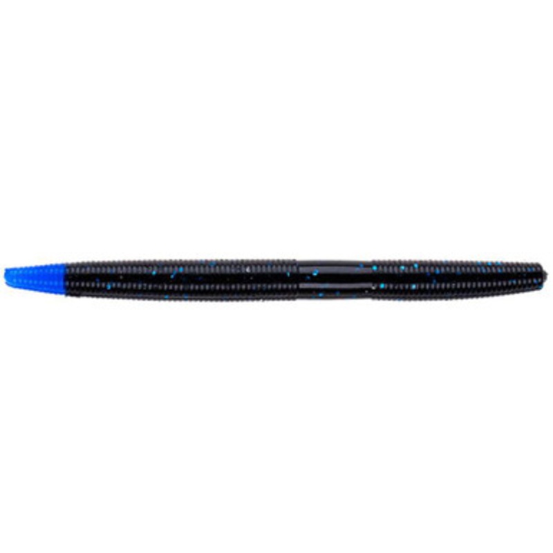 NetBait BaitFuel Ion Worm – 5in – Black Blue Tip