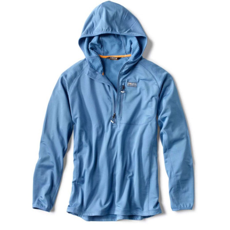 Orvis Horseshoe Hills 1/4 Zip Hoodie – River Blue – X-Large