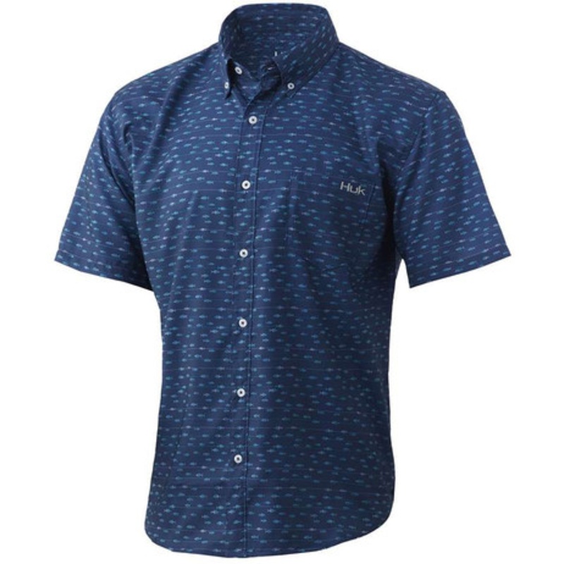 Huk Tuna School Teaser Short Sleeve Shirt – Sargasso Sea – X-Large