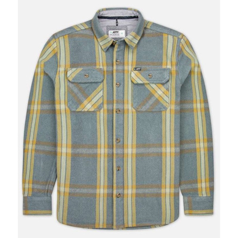 Jetty Arbor Mid-Weight Flannel Shirt – Fog – Medium