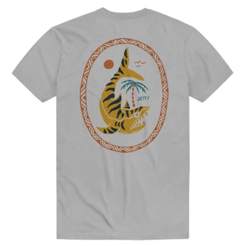 Jetty Tigershark Short Sleeve UV Shirt – Grey – X-Large